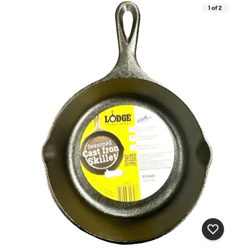 Lodge 6.5  Inch Seasoned Cast Iron‎ Skillet Serving Dish New!